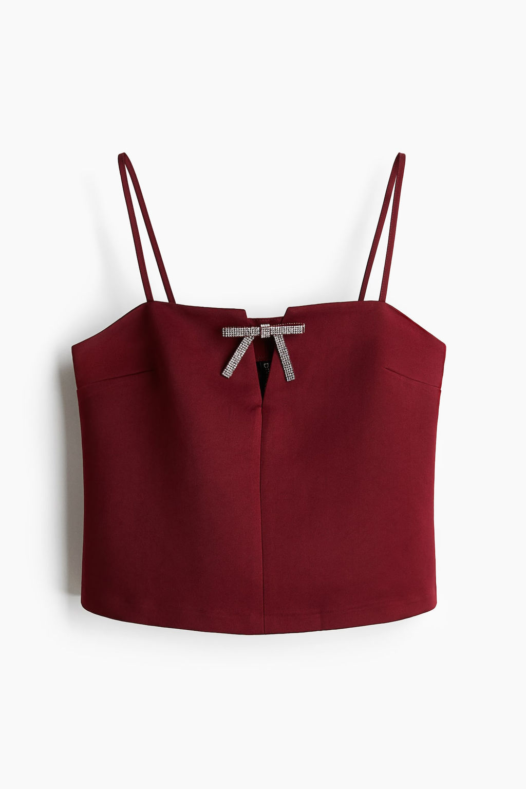 Top de tirantes espagueti con lazo decorativo - H&m фото 4
