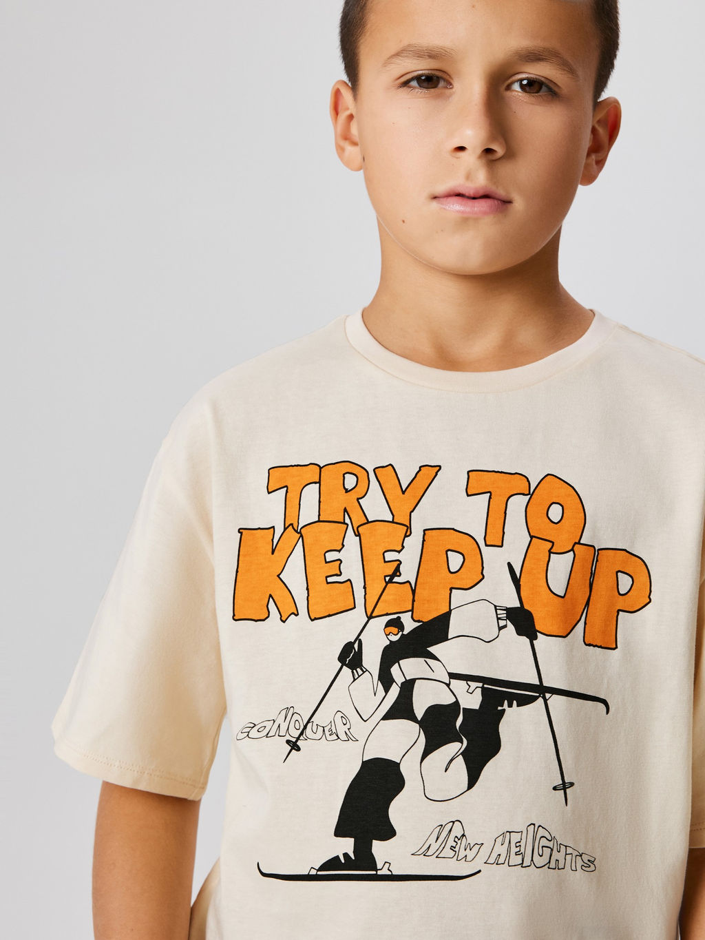 ACOOLA / Футболка детская для мальчиков Vedder крем  фото 2