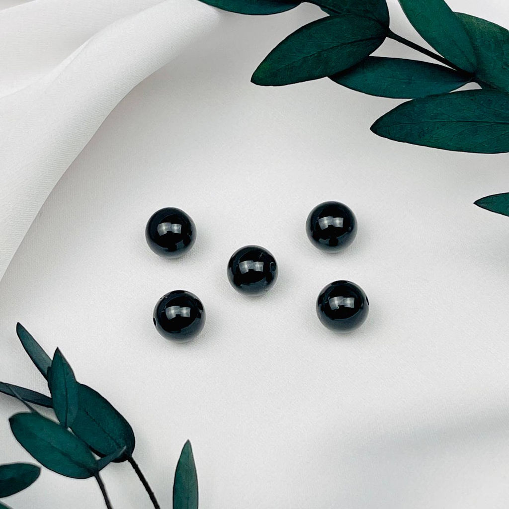 Бусины для украшений из черной Шпинели (5 шт)