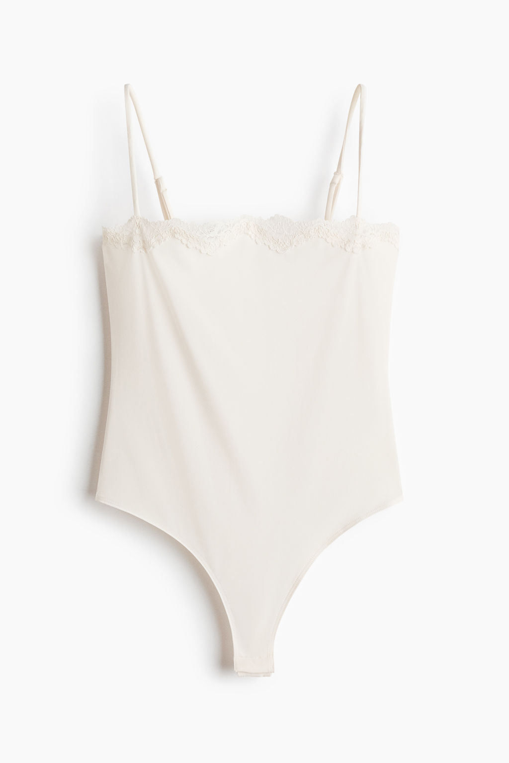 Body de tirantes espagueti con detalle de encaje - H&m фото 3