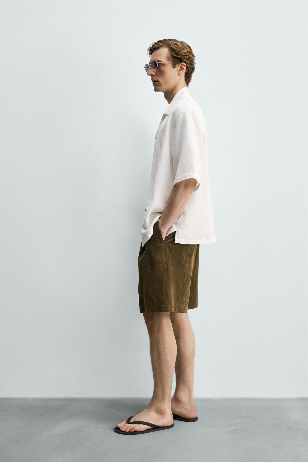 CAMISA FLUIDA VISCOSA - LINO / Blanco roto - Zara фото 4