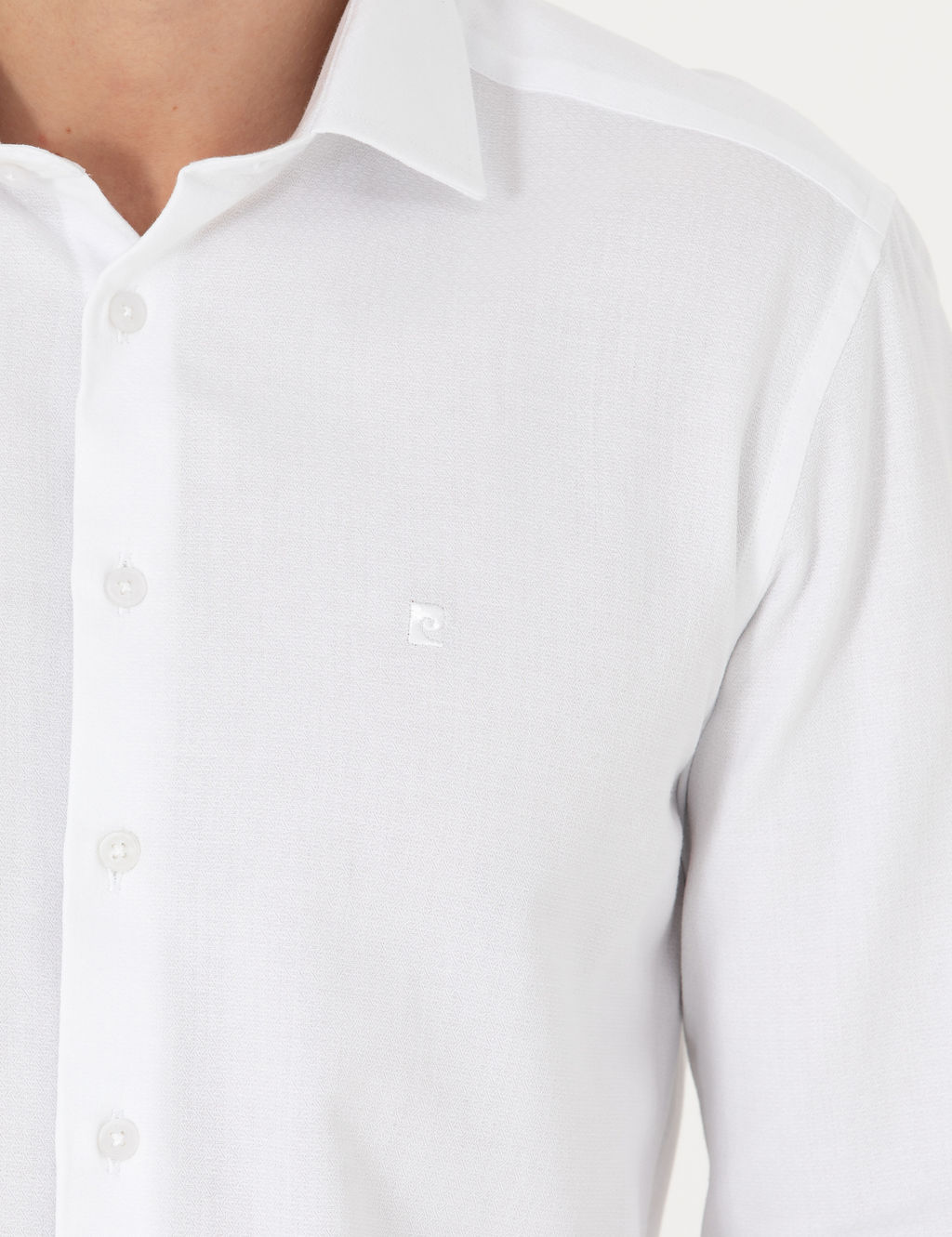 Beyaz Slim Fit Uzun Kollu G_mlek