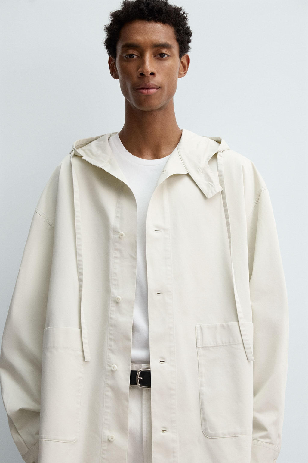 OVERSIZE FIT HOODED OVERSHIRT - Zara фото 5