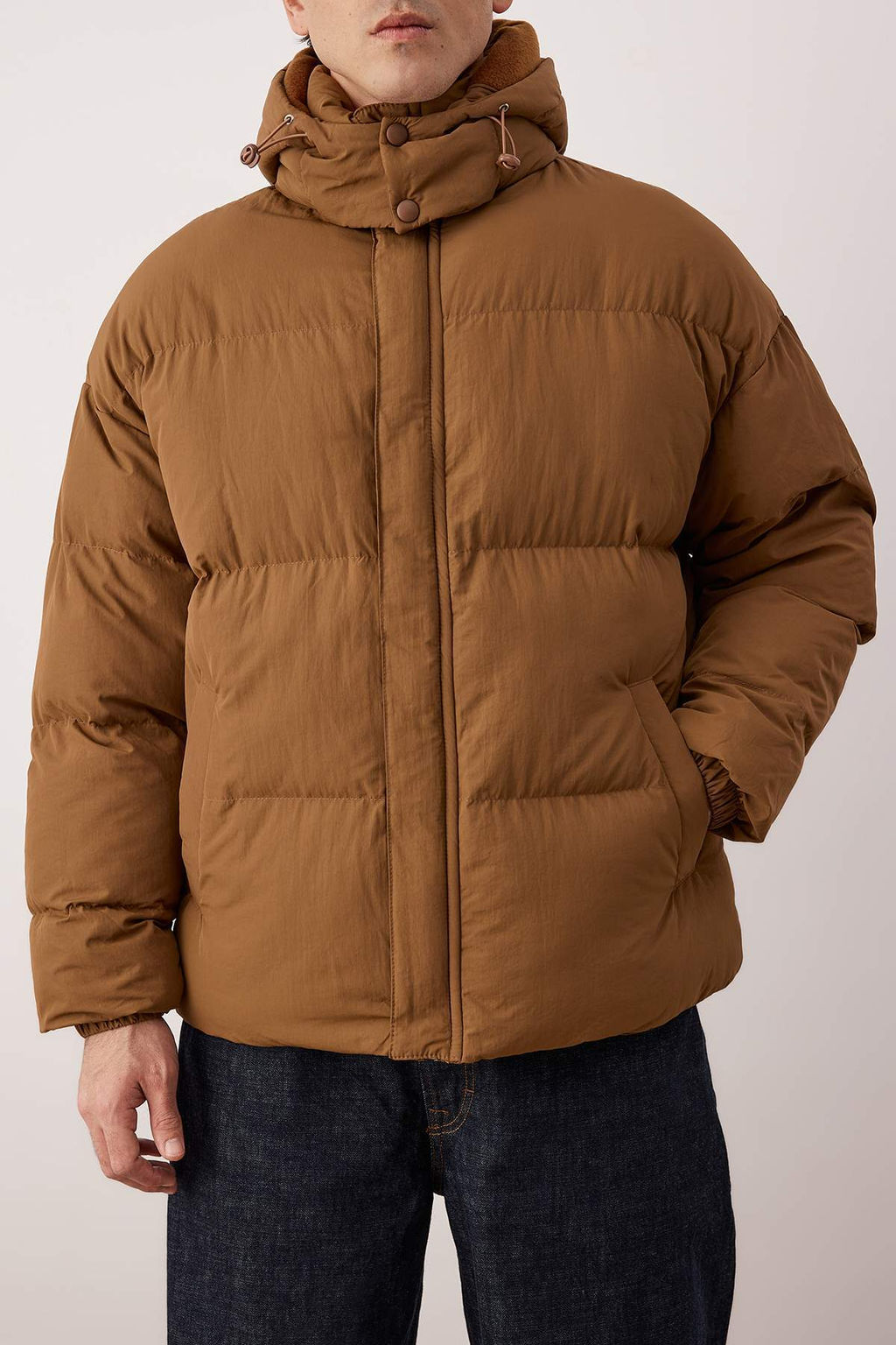 TRENDYOL MAN Erkek Ac?k Mavi Oversize Fit Kapusonlu Taslan K?sl?k Sisme Mont TMNAW25MO00005 - Trendyolmilla фото 22