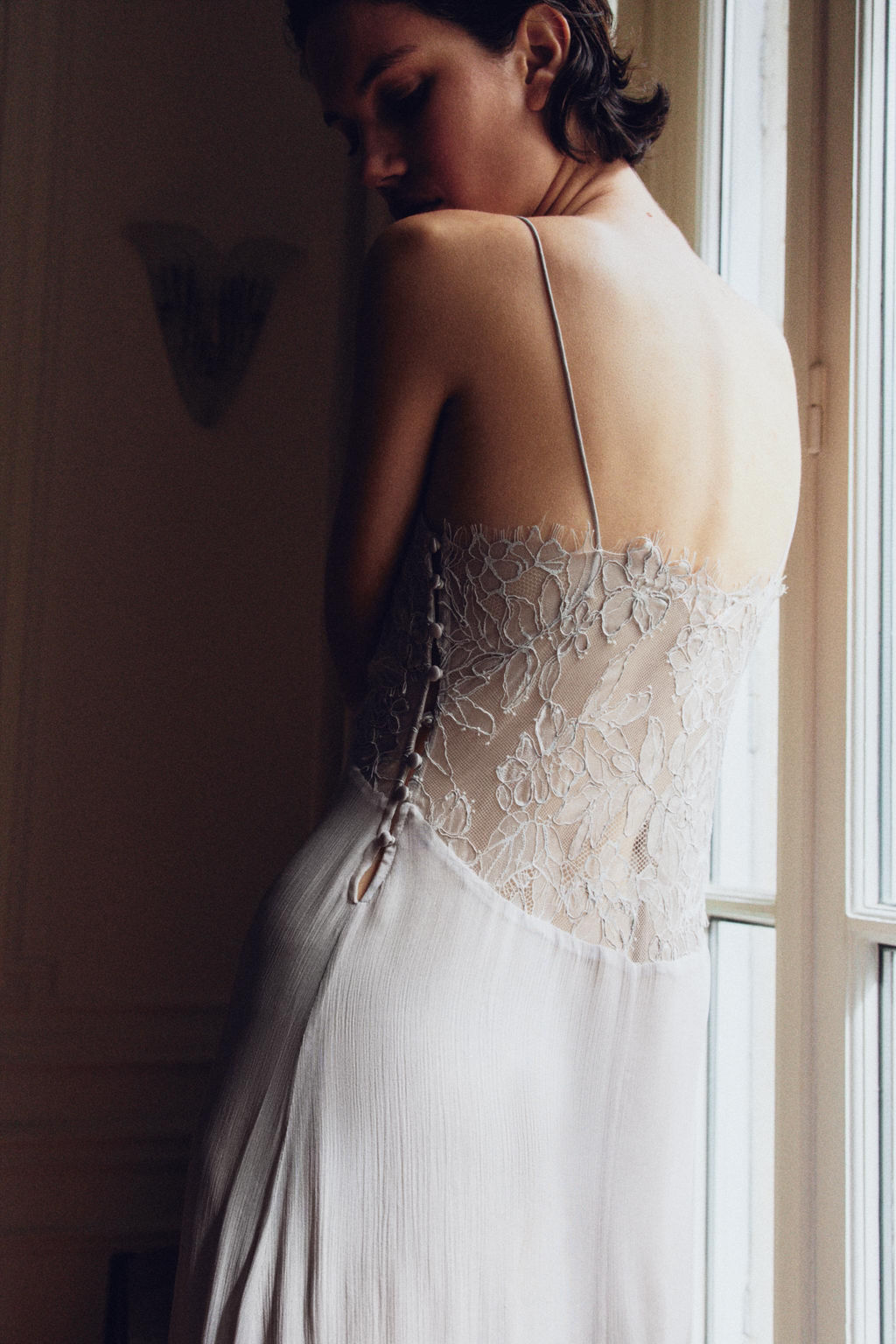 VESTIDO LARGO VISCOSA 100% ENCAJE / Gris - Zara фото 3