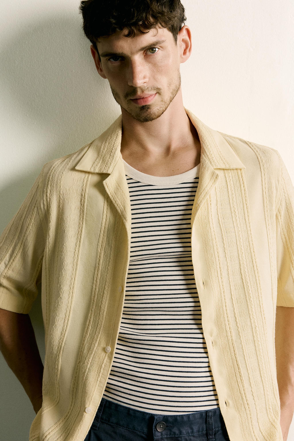 CAMISA REGULAR FIT JACQUARD RAYAS / 314 - Zara фото 5