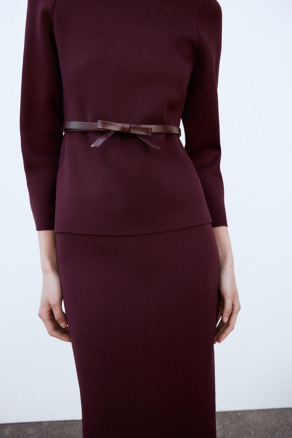 KNIT TOP WITH BELT - Zara фото 3