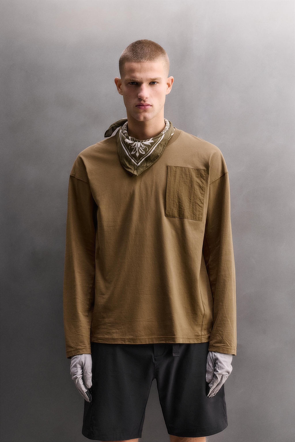 LONG SLEEVE T-SHIRT WITH POCKET - Zara фото 2