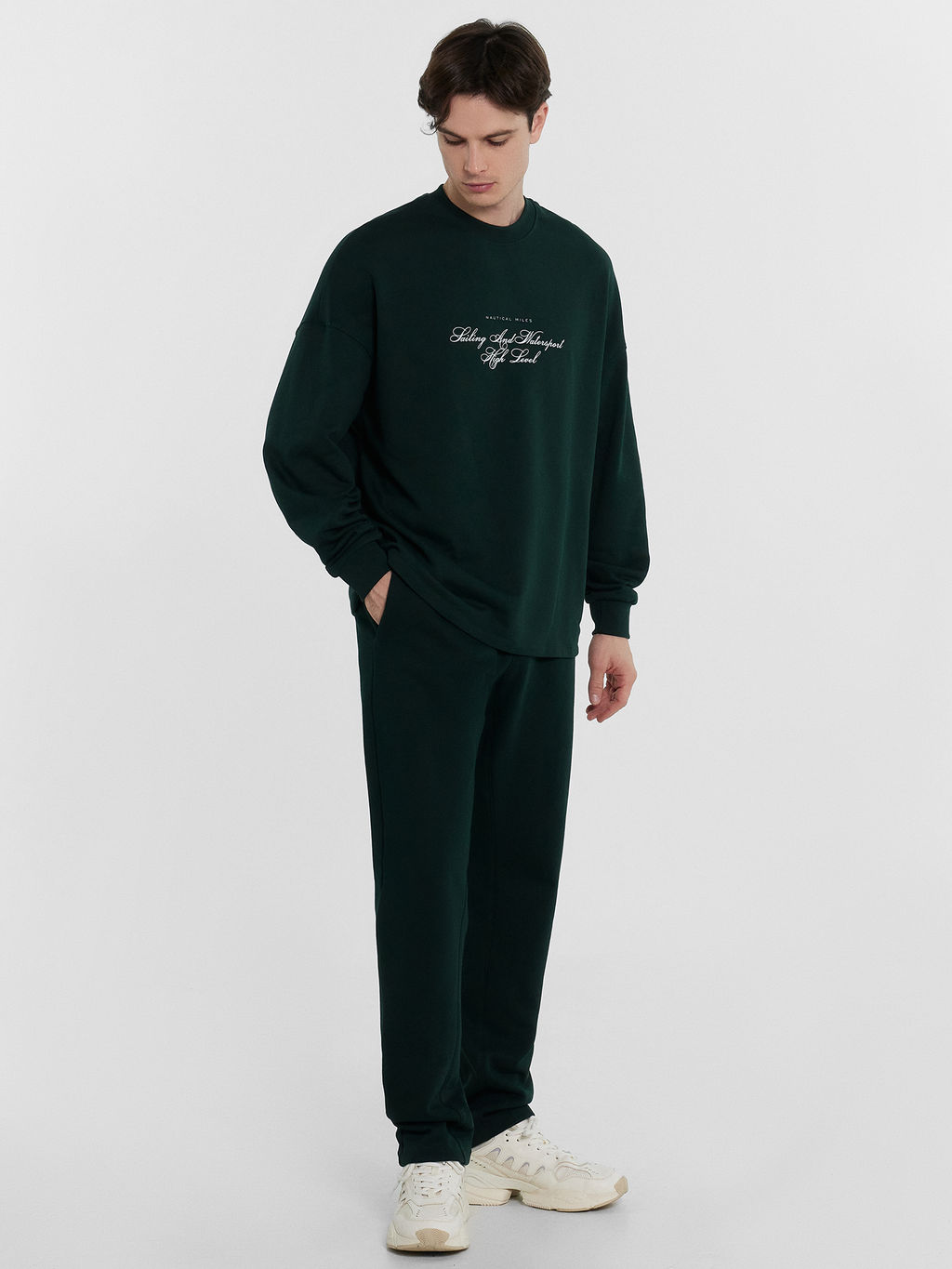 Свитшот Mark Formelle зеленый из хлопка  фото 3