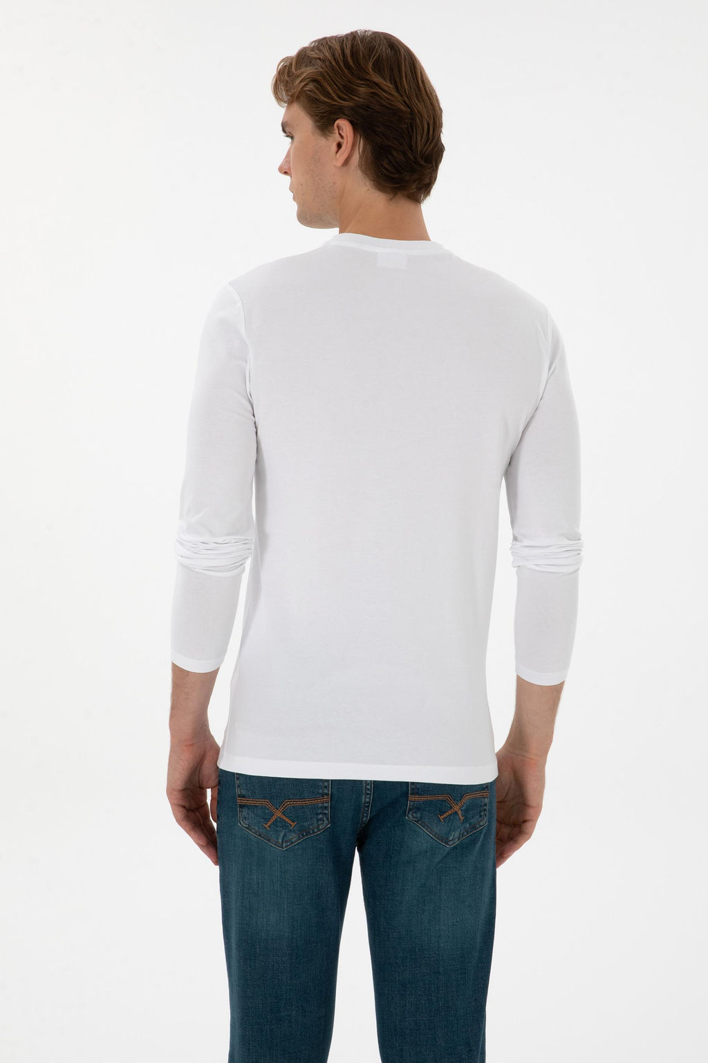 Erkek Beyaz Basic Sweatshirt Sepette S_rpriz _ndirim - U.s. polo assn фото 5