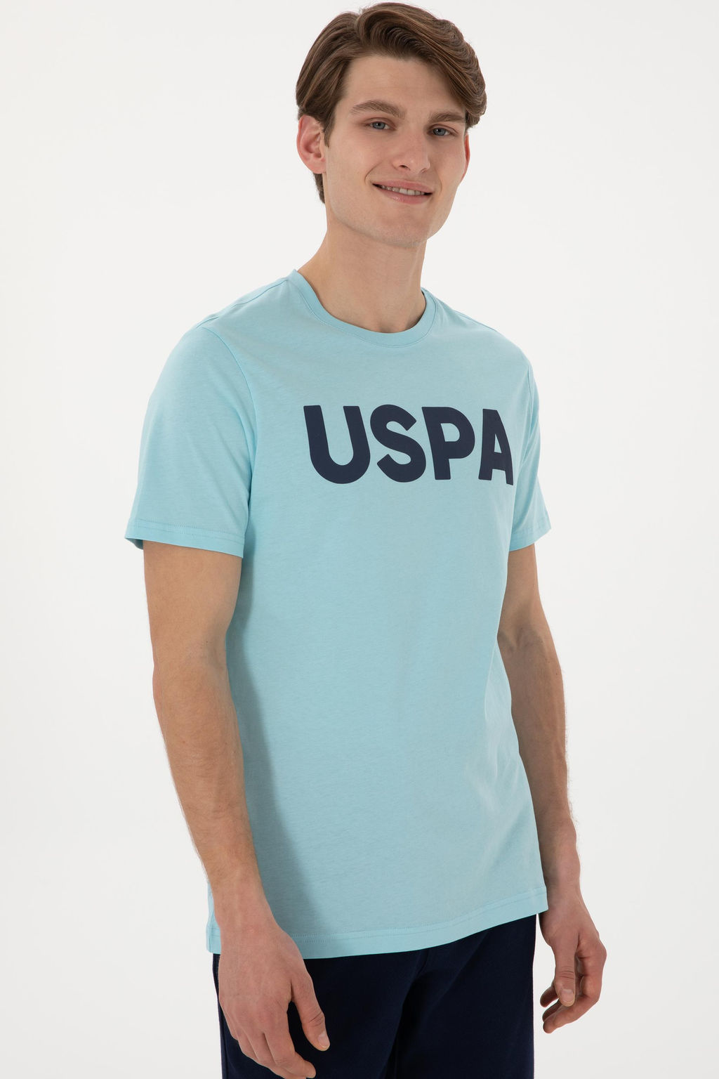 Erkek Regular Fit Bisiklet Yaka A__k Mavi Basic Ti__rt Sepette S_rpriz _ndirim - U.s. polo assn фото 3