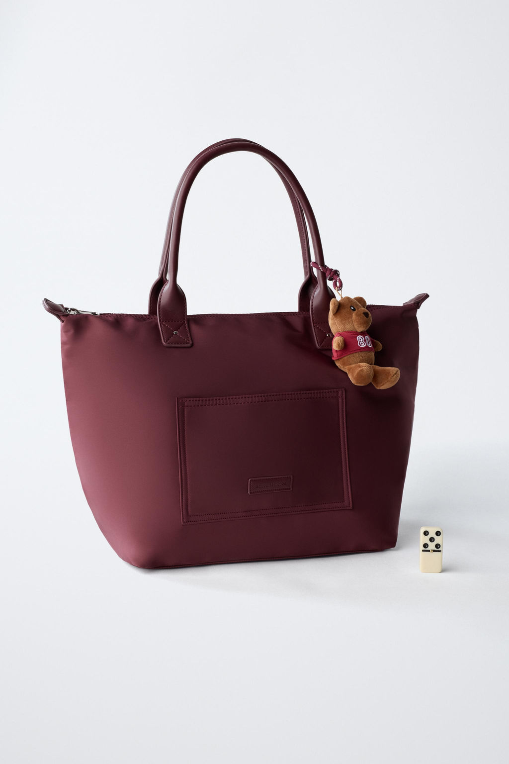 NYLON TOTE BAG WITH TEDDY BEAR CHARM - Zara фото 6