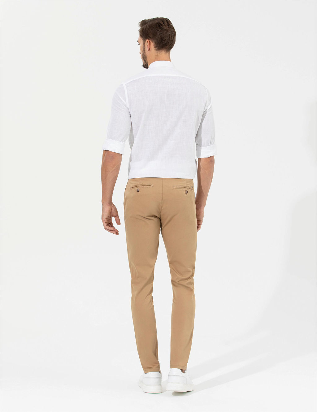 Camel Slim Fit Kanvas Pantolon - Pierre cardin фото 4