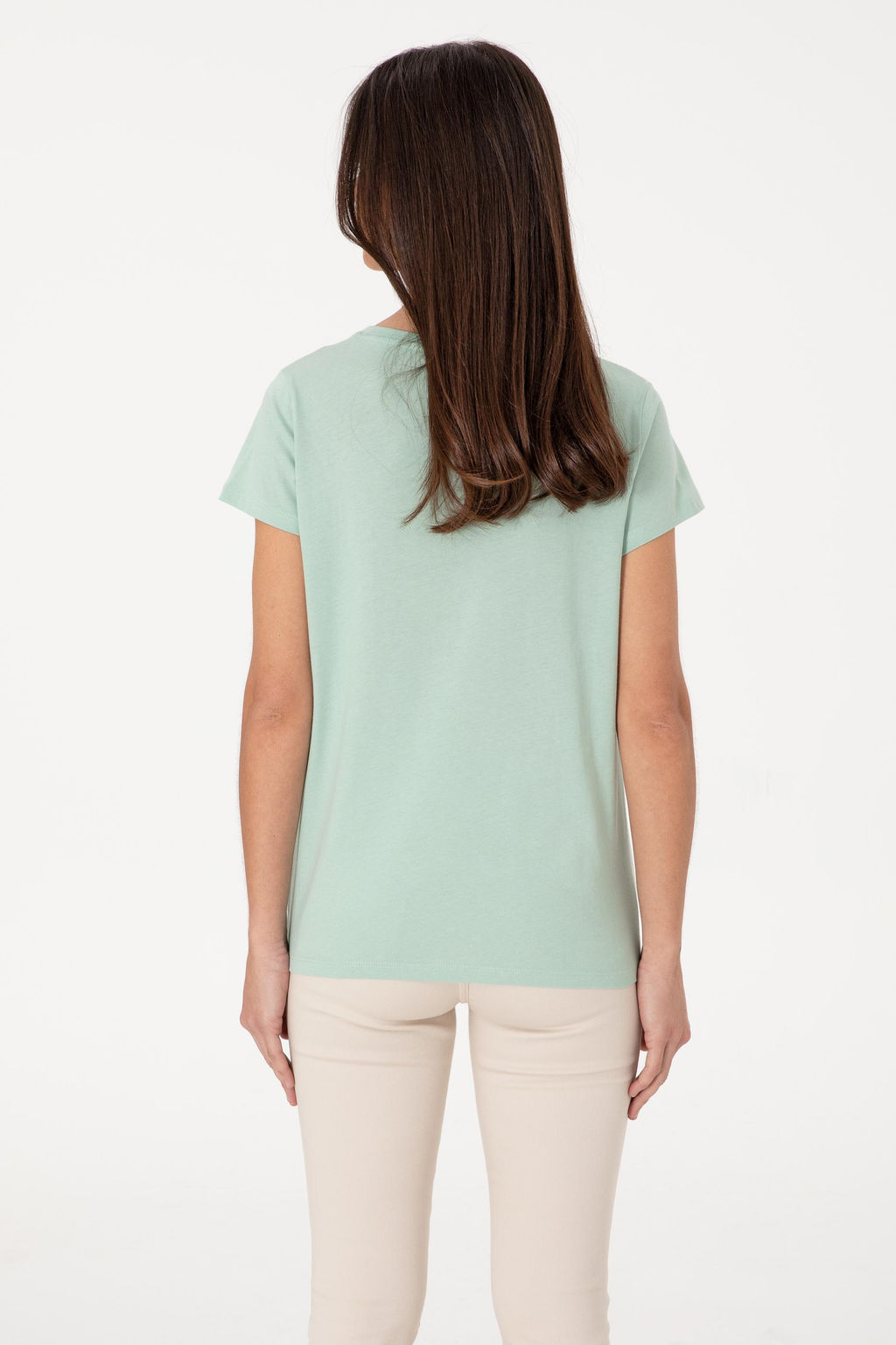 Kad_n Su Ye_ili Bisiklet Yaka Ti__rt Sepette S_rpriz _ndirim - U.s. polo assn фото 5