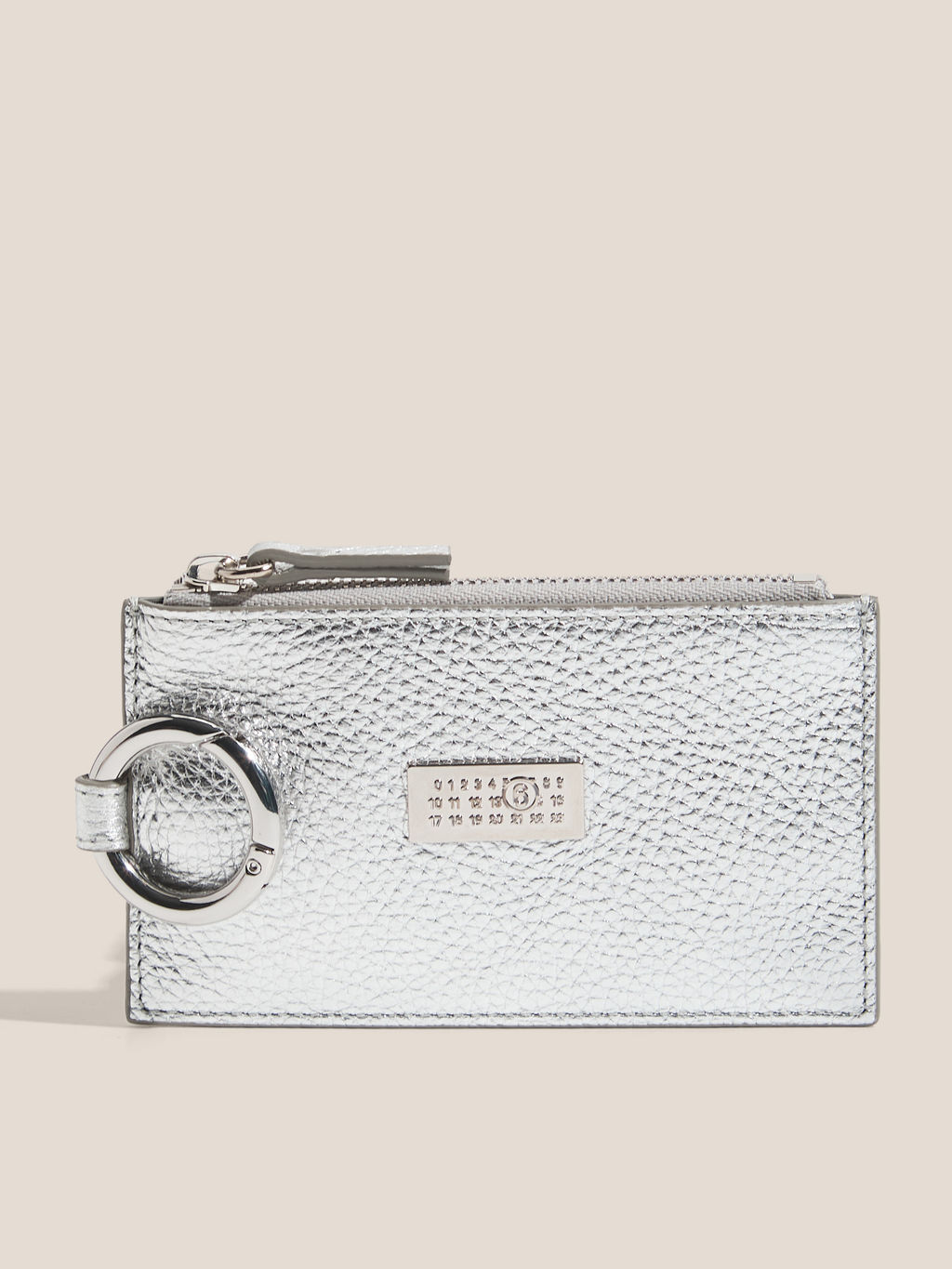Картхолдер MM6 MAISON MARGIELA ZIP WALLET Артикул 4670814, серебряный