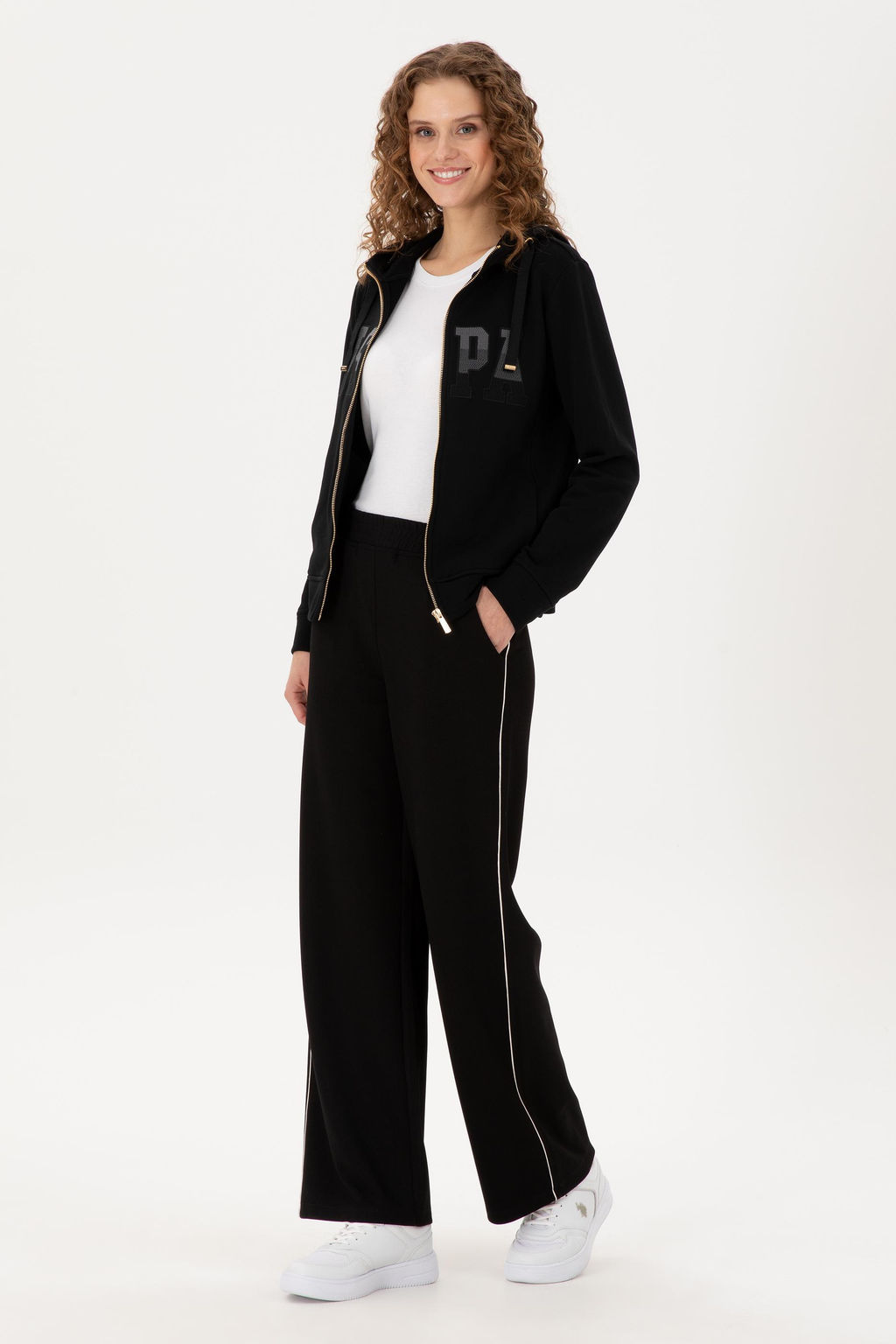 Женская черная базовая толстовка с капюшоном Неожиданная скидка в корзине - U.s. polo assn фото 4