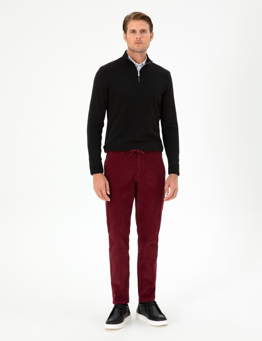Bordo Carrot Fit Kanvas Pantolon - Pierre cardin фото 3