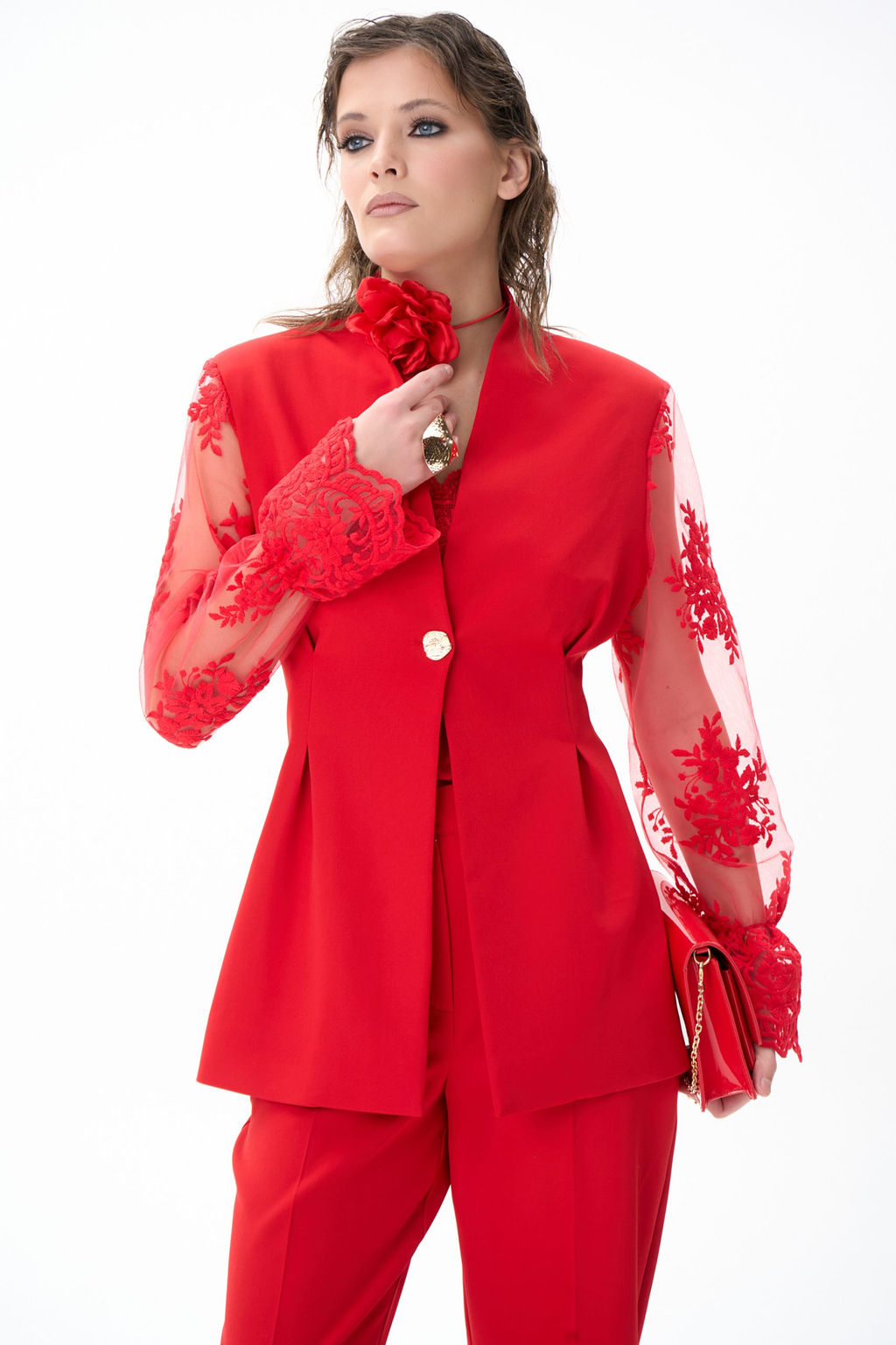 Пиджак Хейзел (красный) - Эльза фото 2