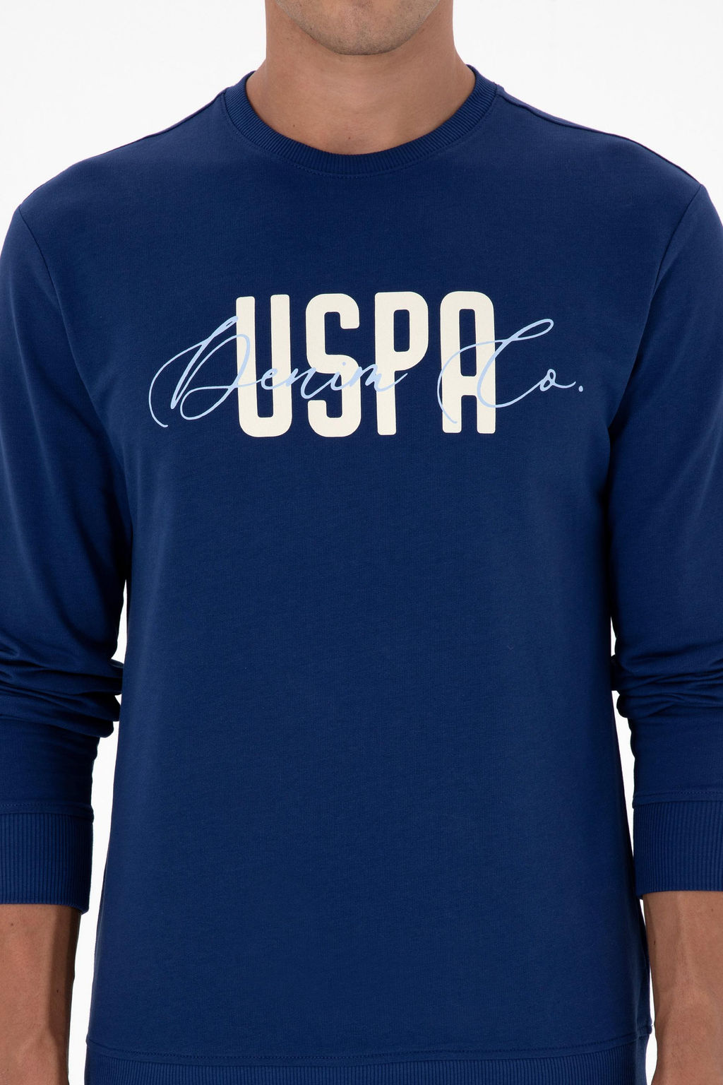 Erkek _ndigo Sweatshirt Sepette S_rpriz _ndirim