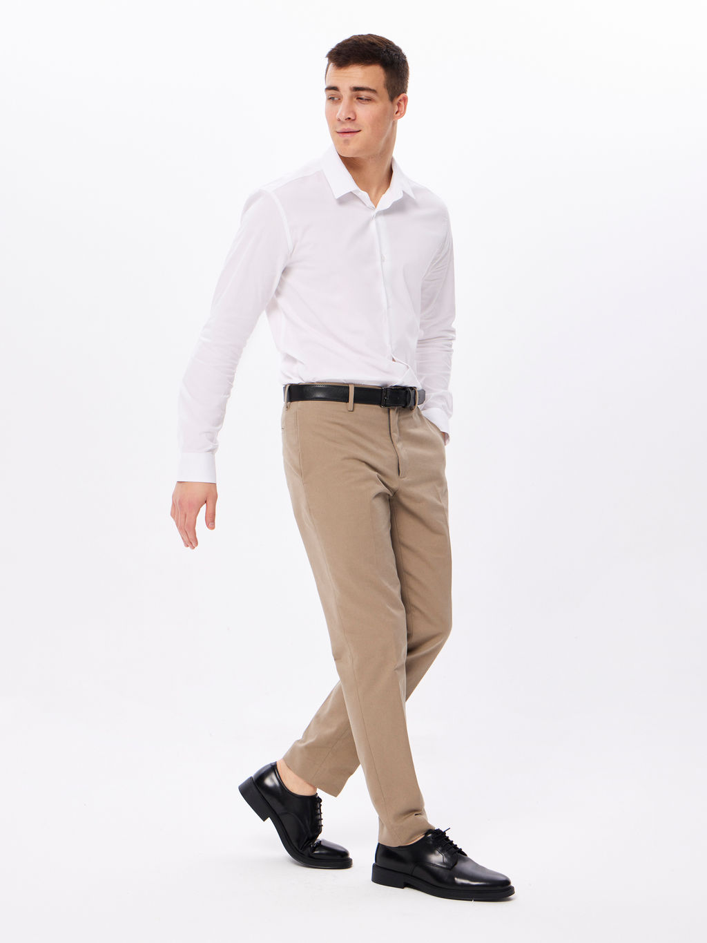 Сорочка мужская длинный рукав GREG 100/238/WH/SZR STRETCH