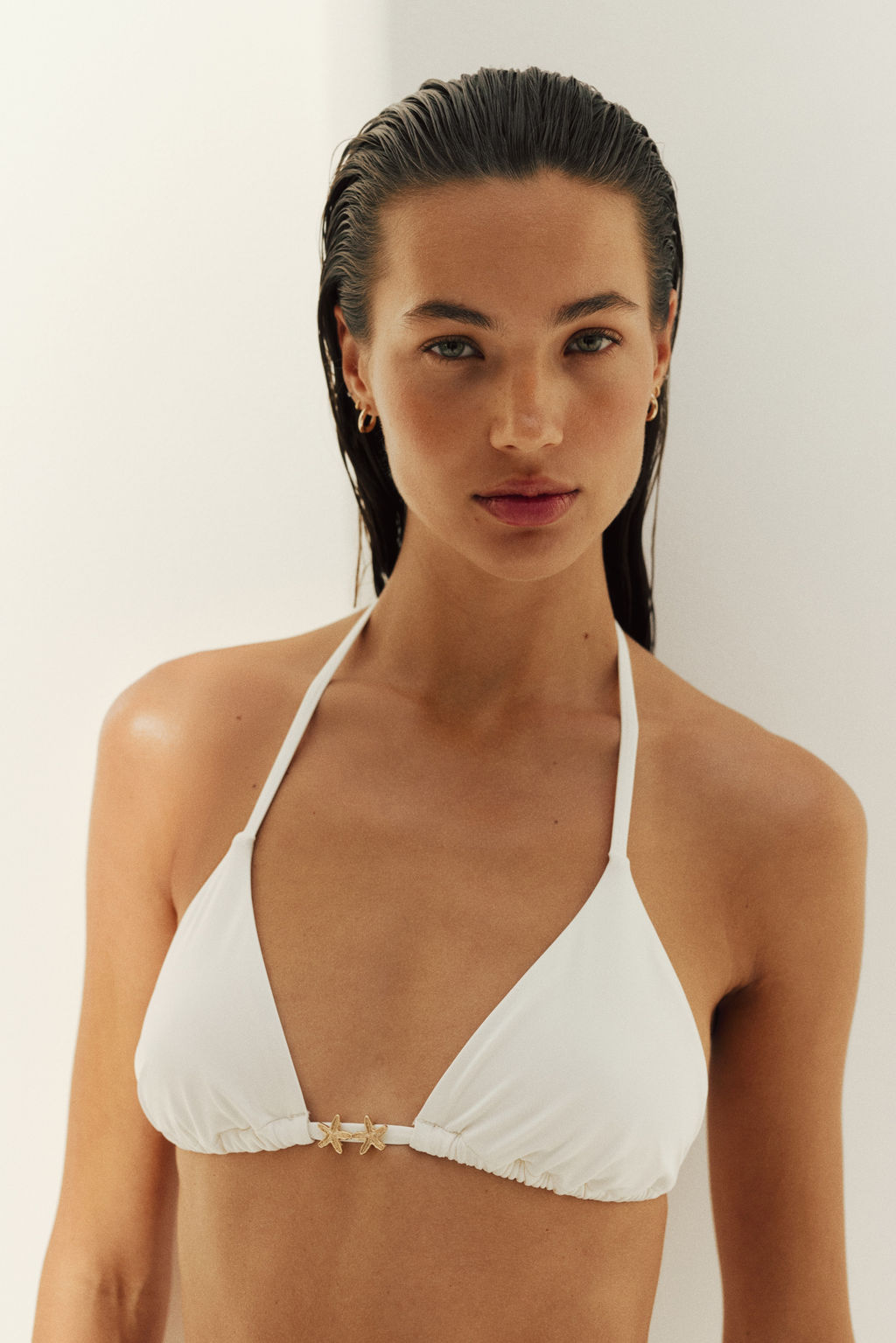 Top de bikini triangular con relleno - H&m фото 5