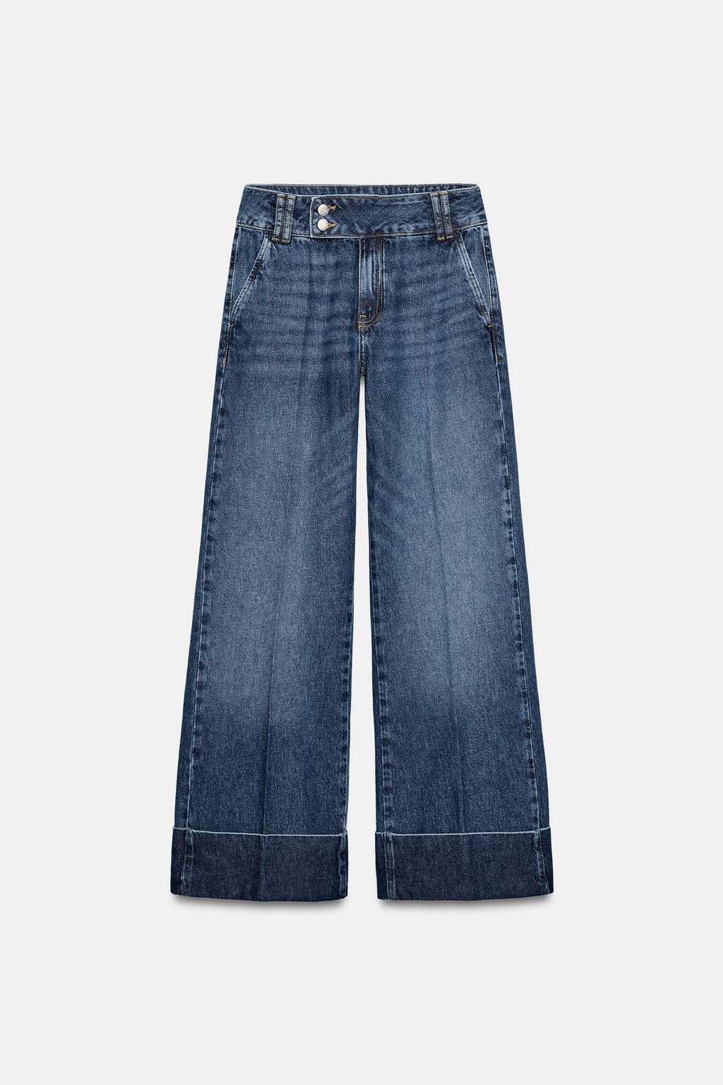 JEANS Z1975 STRAIGHT LOW-RISE TURN-UP HEMS - Zara фото 20