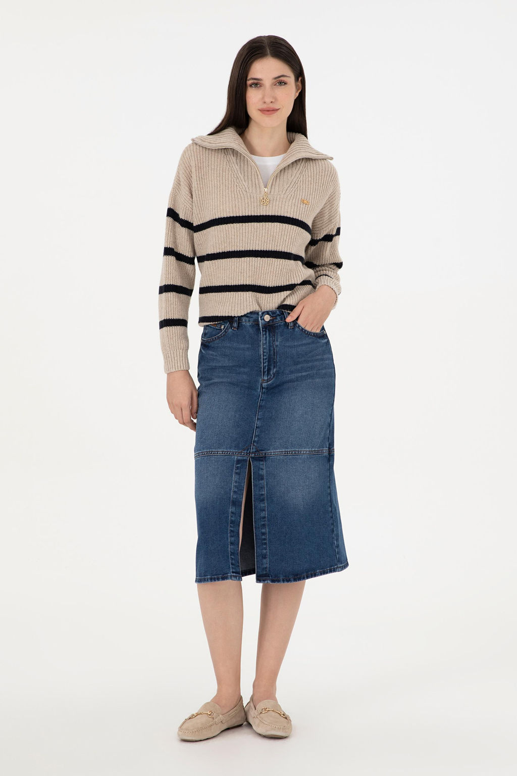 Женский свитер с v-образным вырезом и камнями Неожиданная скидка в корзине - U.s. polo assn фото 4