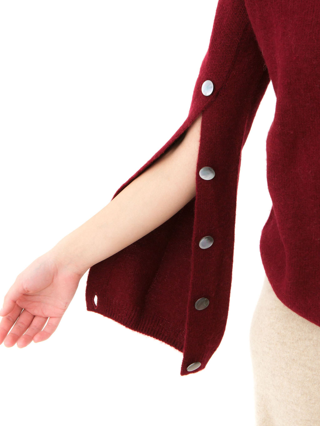 Джемпер из верблюжьего пуха 5026 бордовый