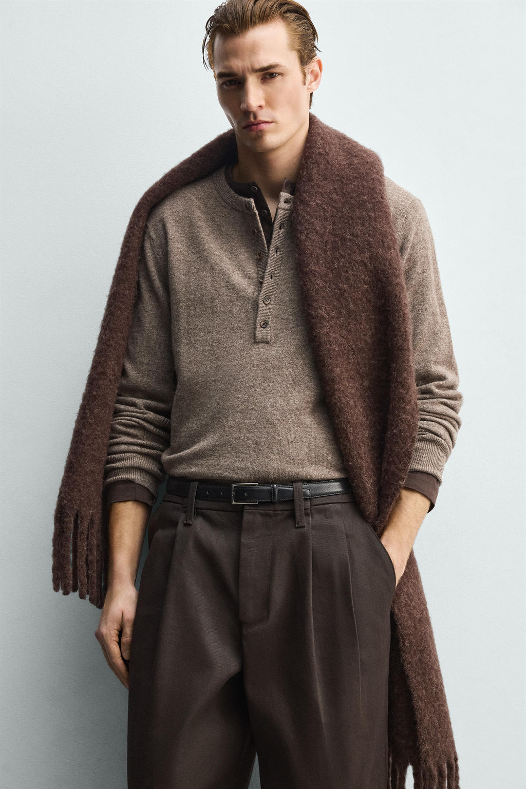 WOOL BLEND BAKER COLLAR JUMPER - Zara фото 6