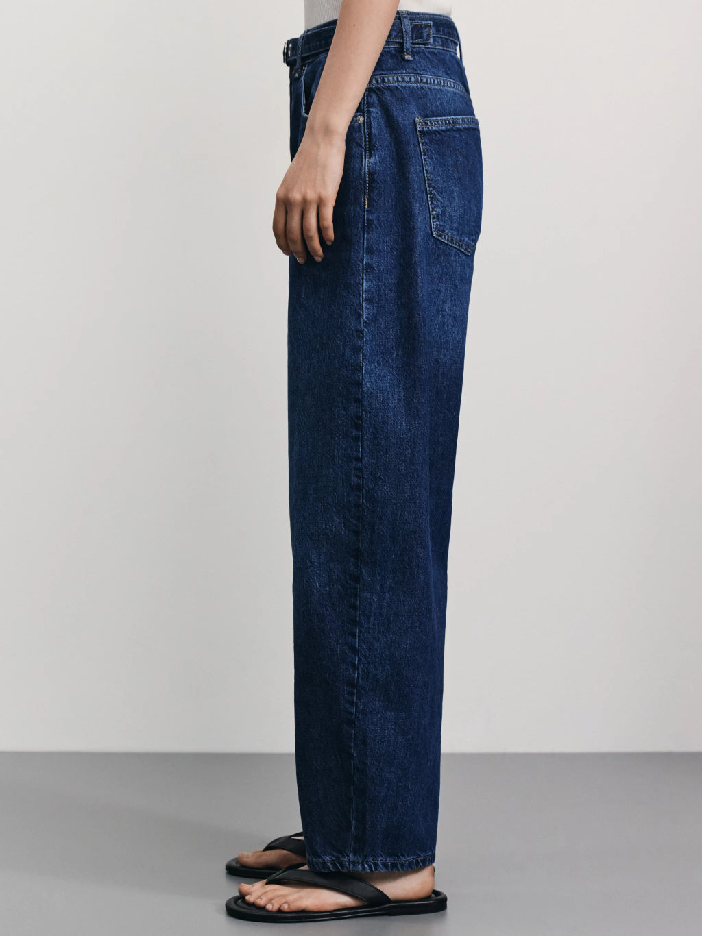 Джинсы barrel с поясом-шнурком / Zarina  фото 3