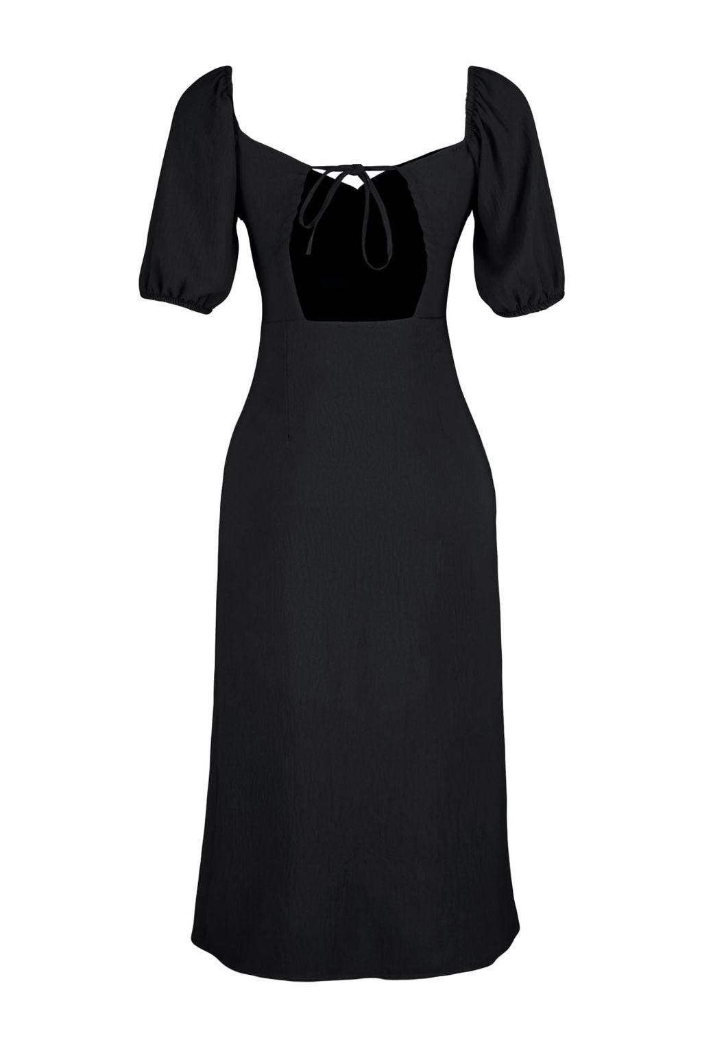 Haki Vucuda Oturan Y?rtmacl? S?rt Detayl? Midi Dokuma Dokuma Elbise TWOSS23EL01164 - Trendyolmilla фото 16