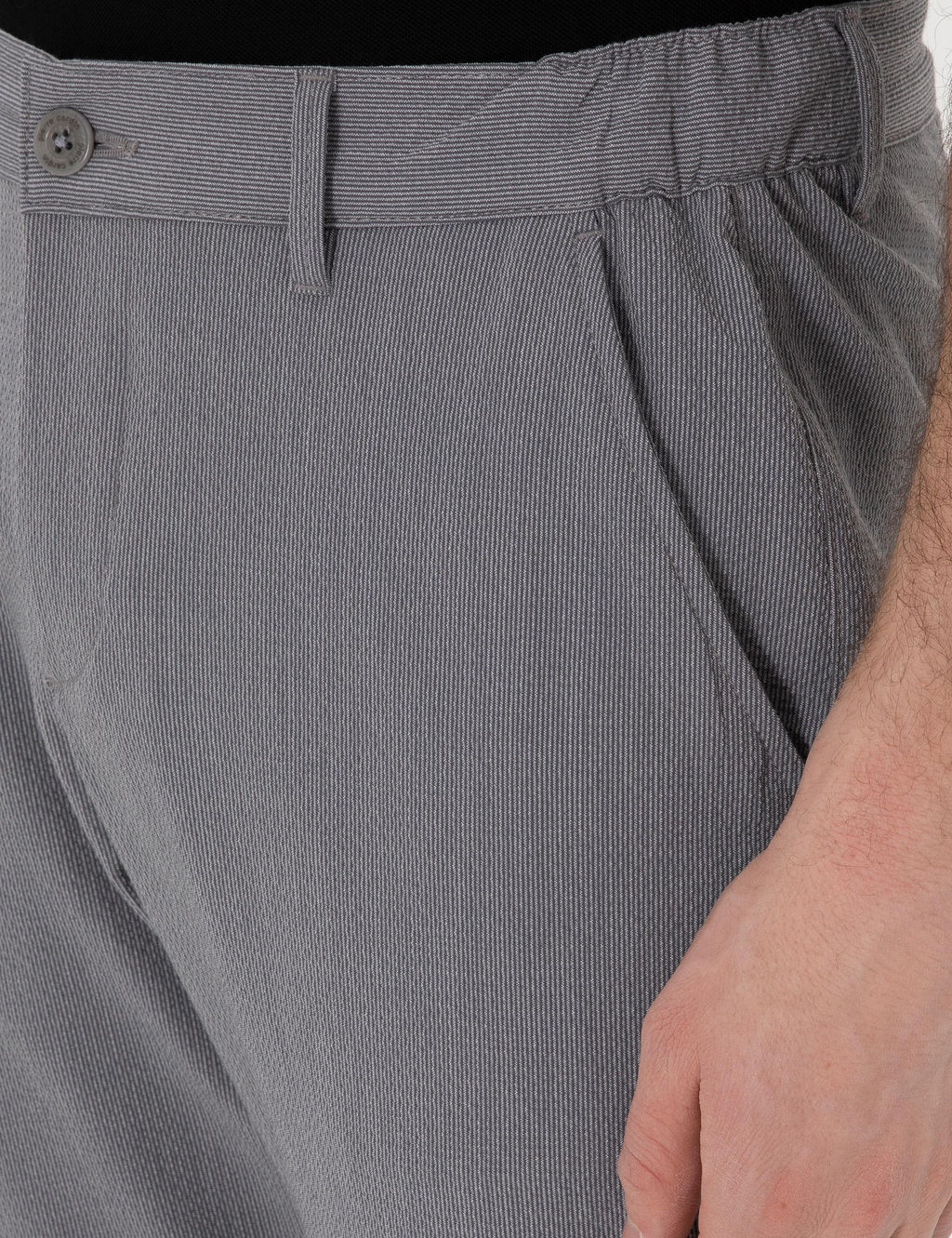 Gri Slim Fit Gofre Kanvas Pantolon - Pierre cardin фото 5