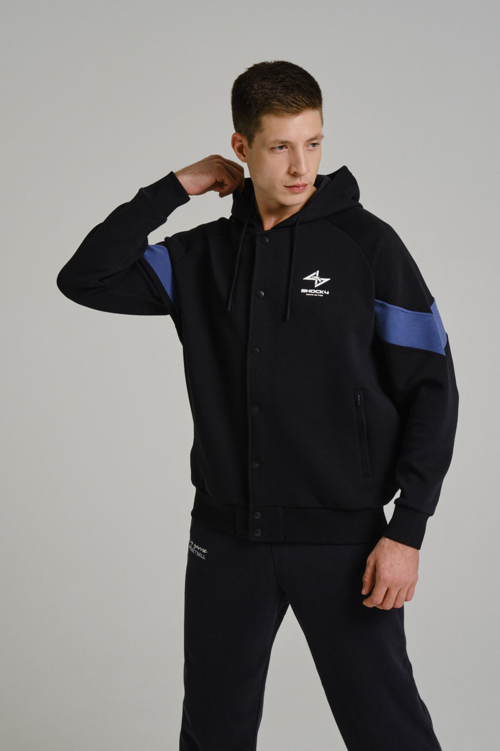 Толстовка на молнии Черный/Синий - Anta фото 4