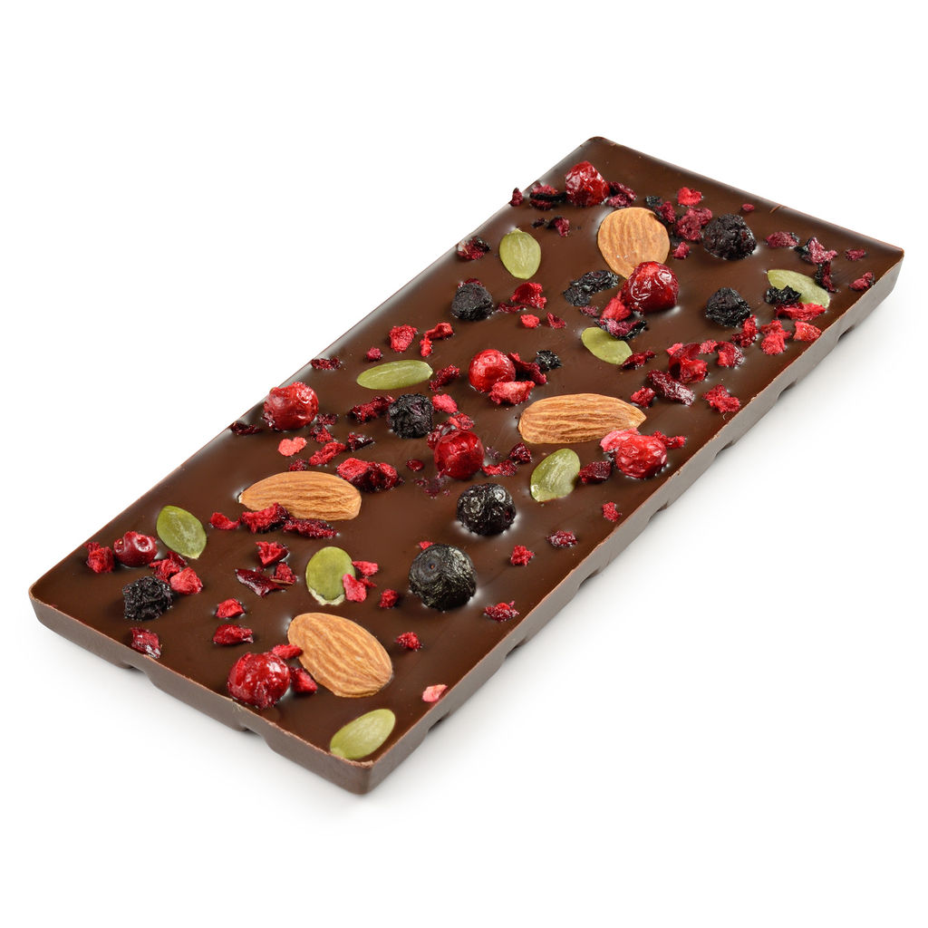 Шоколад горький SUGAR FREE миндаль,черника, вишня 80 гр - Chokodelika фото 3