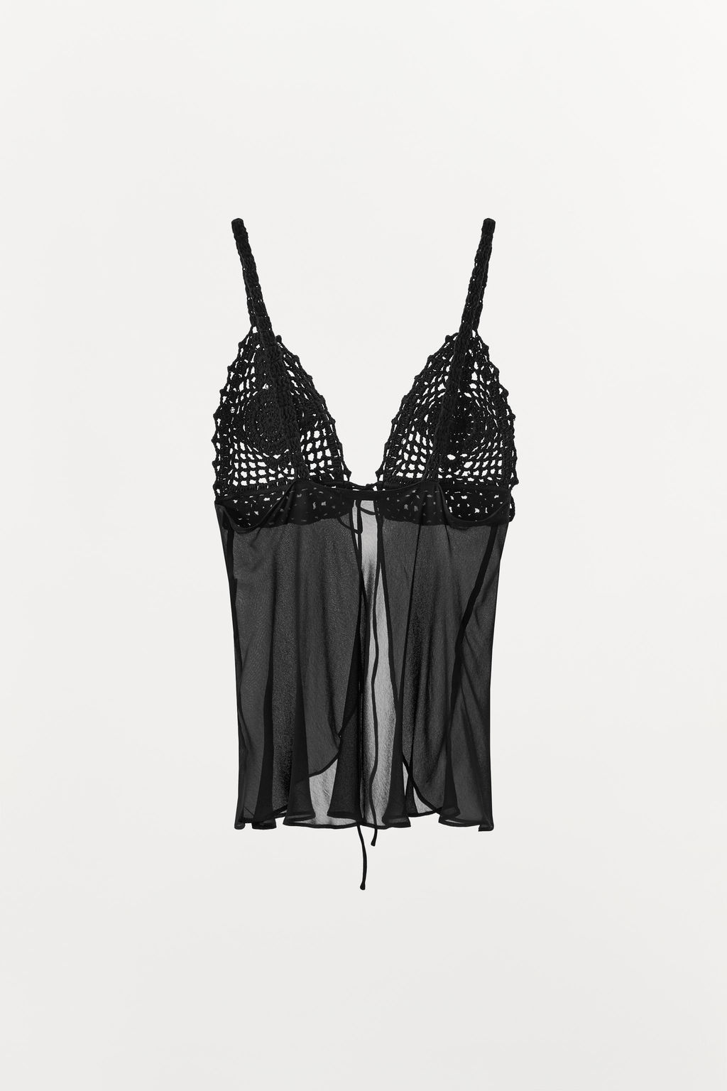 CROCHET TRIM TOP - Zara фото 6
