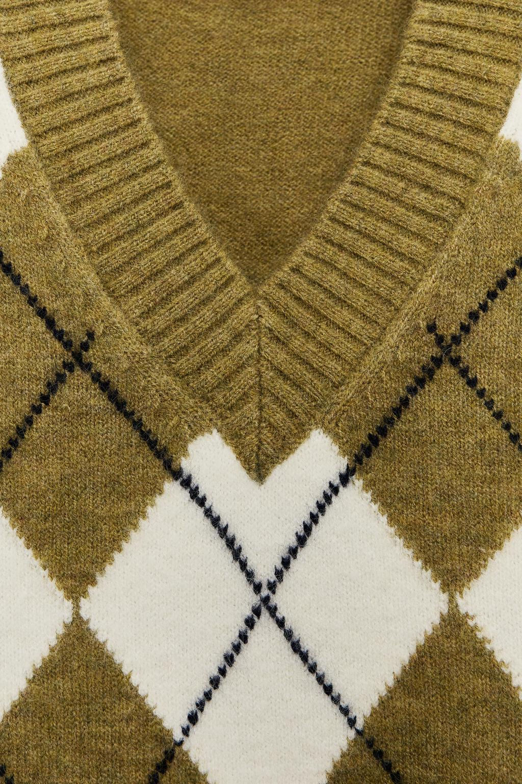 DIAMOND JACQUARD WAISTCOAT - Zara фото 6