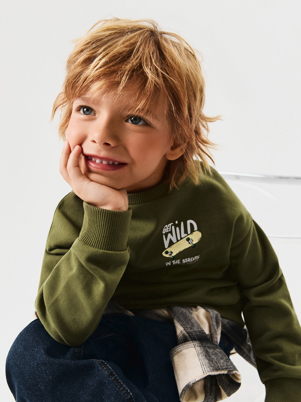 ACOOLA / Джемпер детский для мальчиков Mackay хаки  фото 4