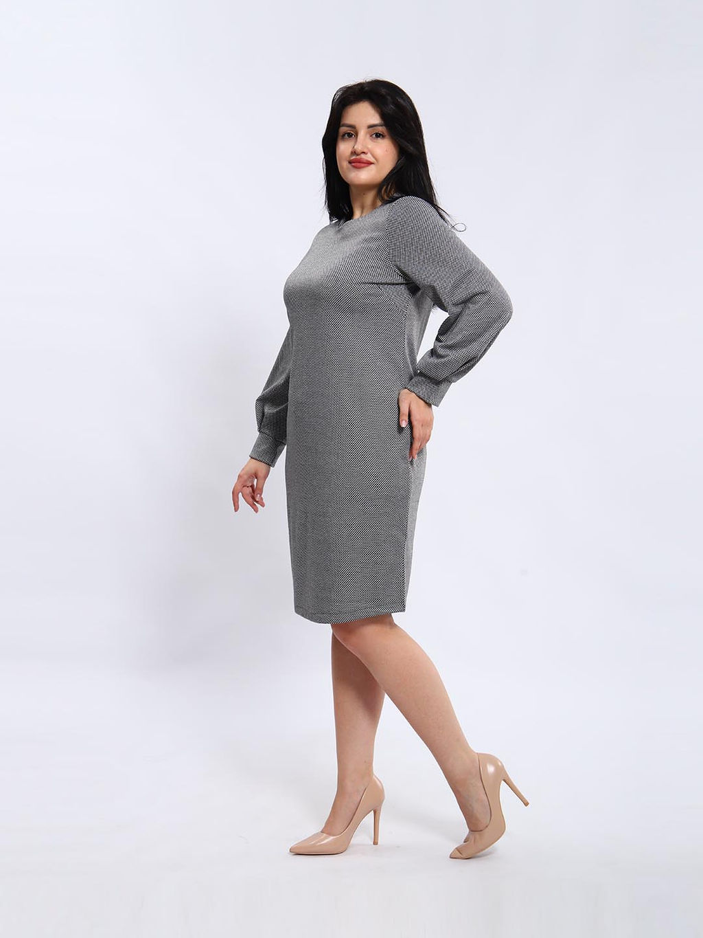 Платье женское, цвет белый черный