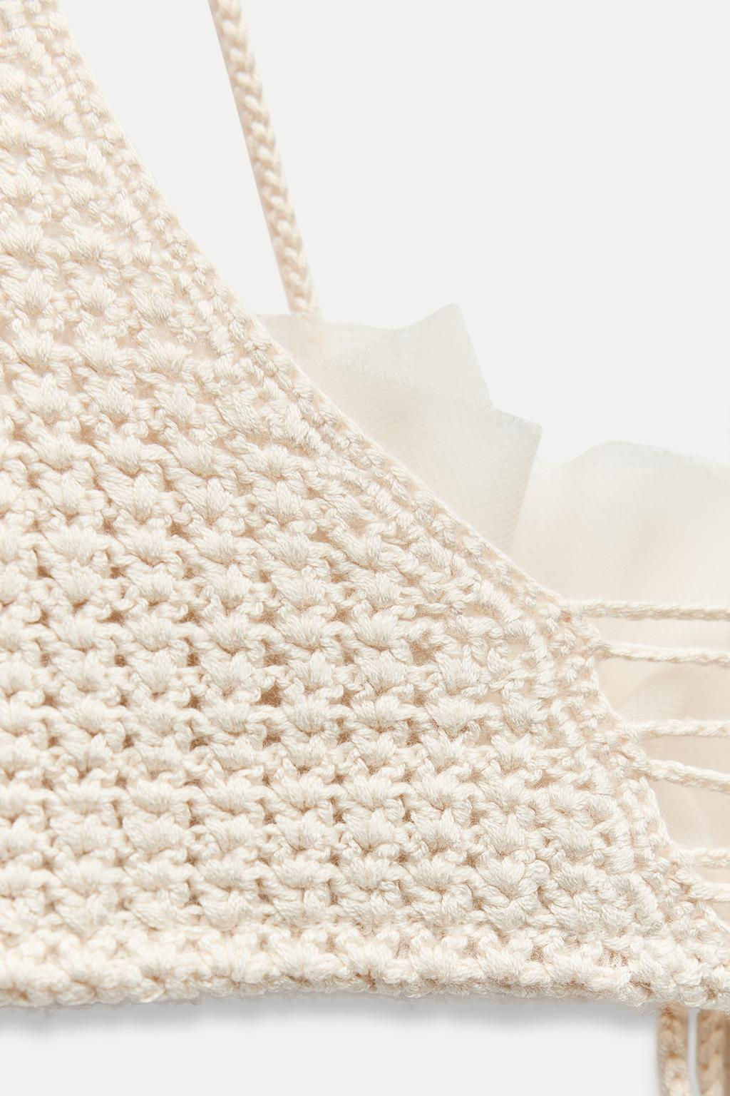 TULLE CROCHET BRA - Zara фото 6