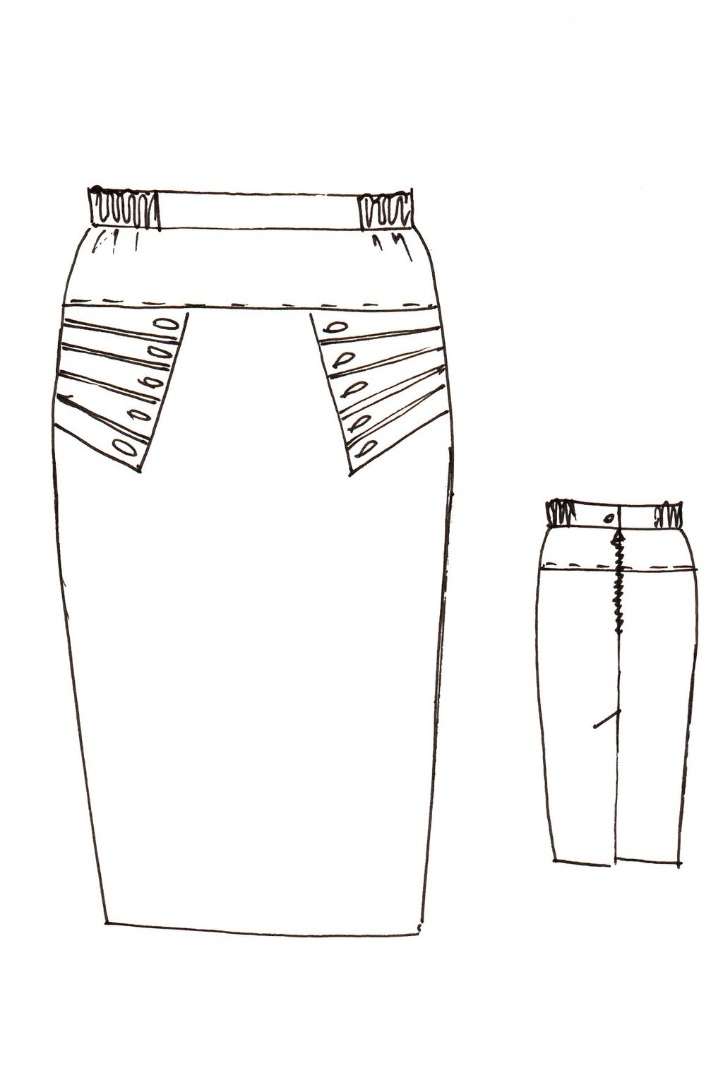 Юбка-карандаш черная офисная женская - Almond фото 7