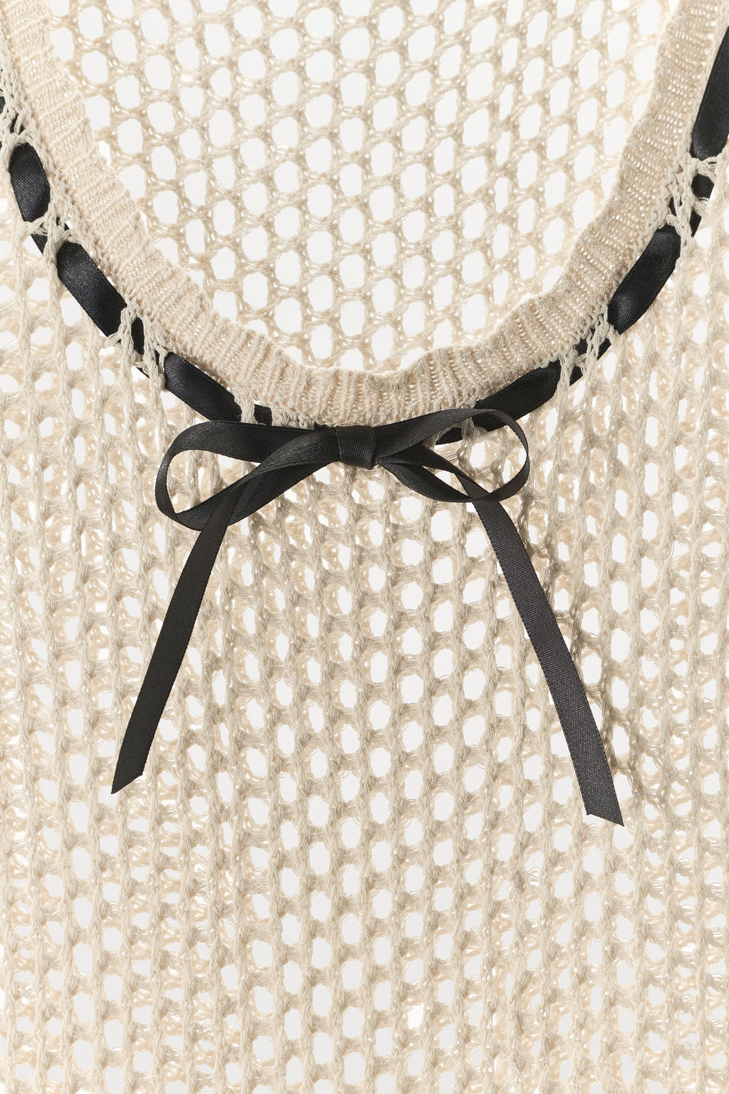 CONTRAST BOW OPEN KNIT T-SHIRT - Zara фото 5