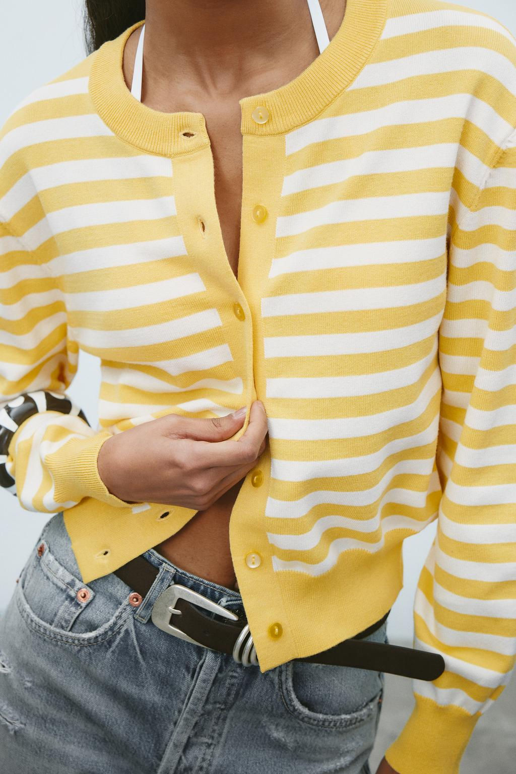 STRIPED KNIT CARDIGAN - Zara фото 3