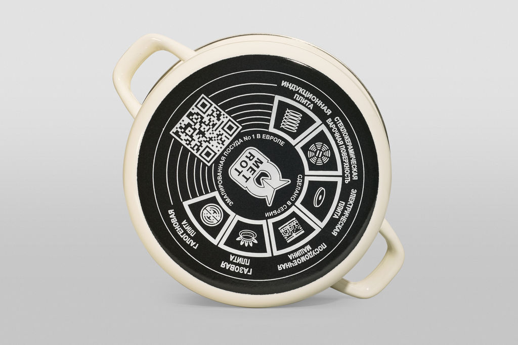 ГЛУБОКАЯ КАСТРЮЛЯ СТАНДАРТ СО СТЕКЛ. КРЫШКОЙ СПЕЦИИ 5 л (22 см) - Metrot фото 3