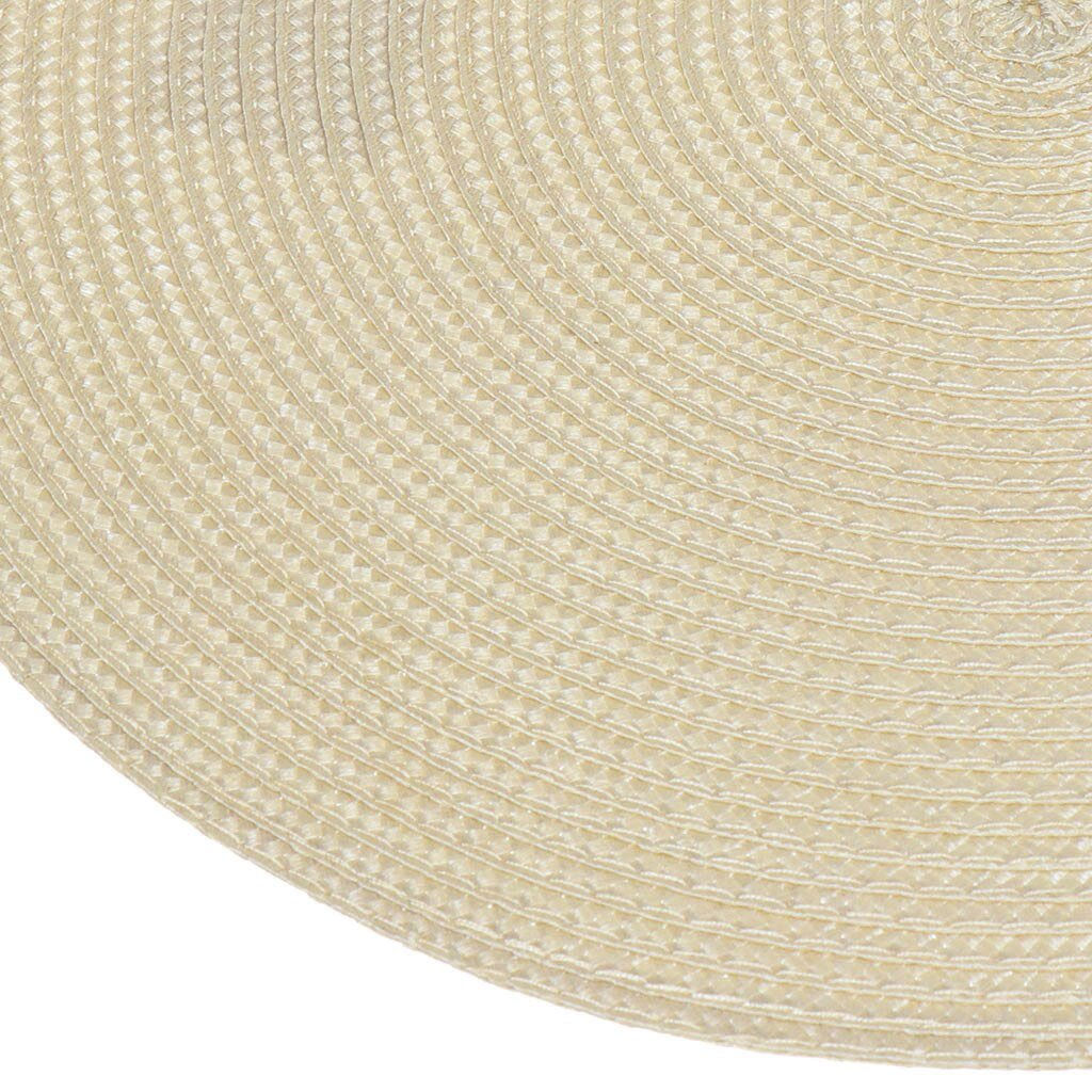 Салфетка для сервировки (мат на стол) 38см, круглая, кремовая, Y6-2545 (326273) /DANIKS/  фото 3