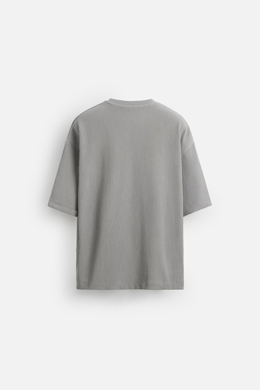 TEXTURED PATCH T-SHIRT - Zara фото 8
