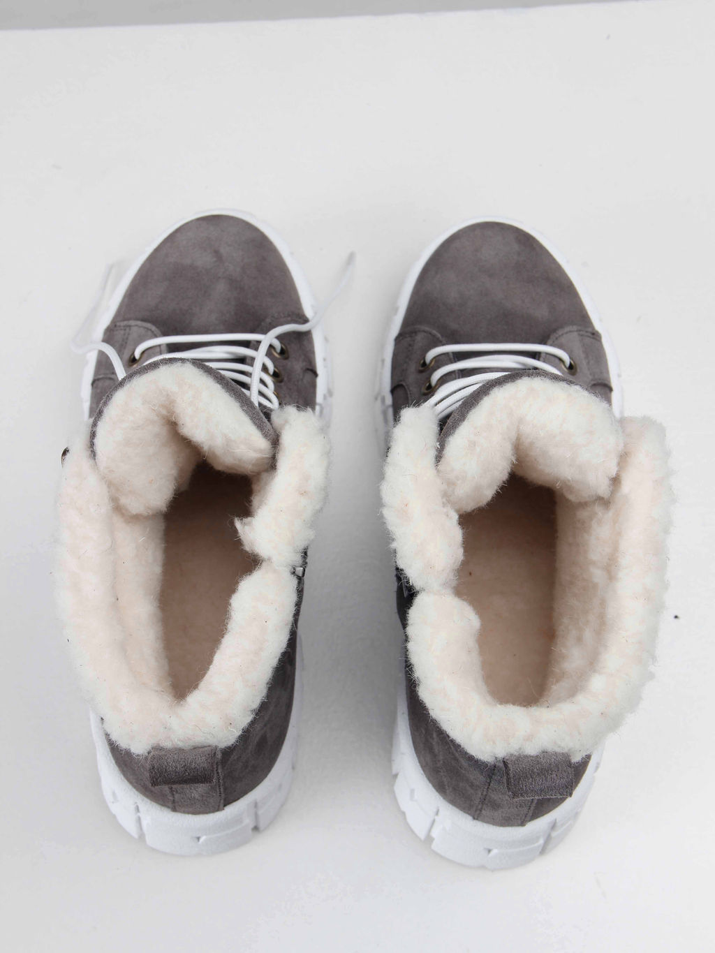 Ботинки 243.212131w. серый замок замша/Мех