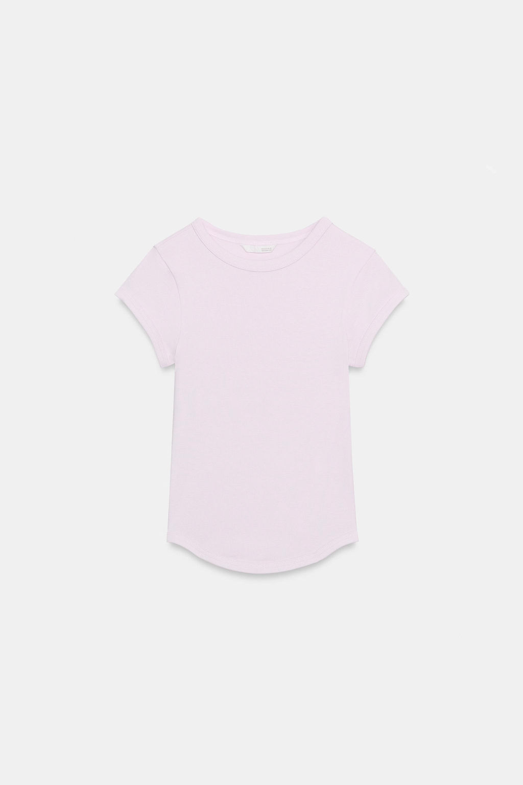 CAMISETA RIB MANGA CORTA / Lila - Zara фото 6