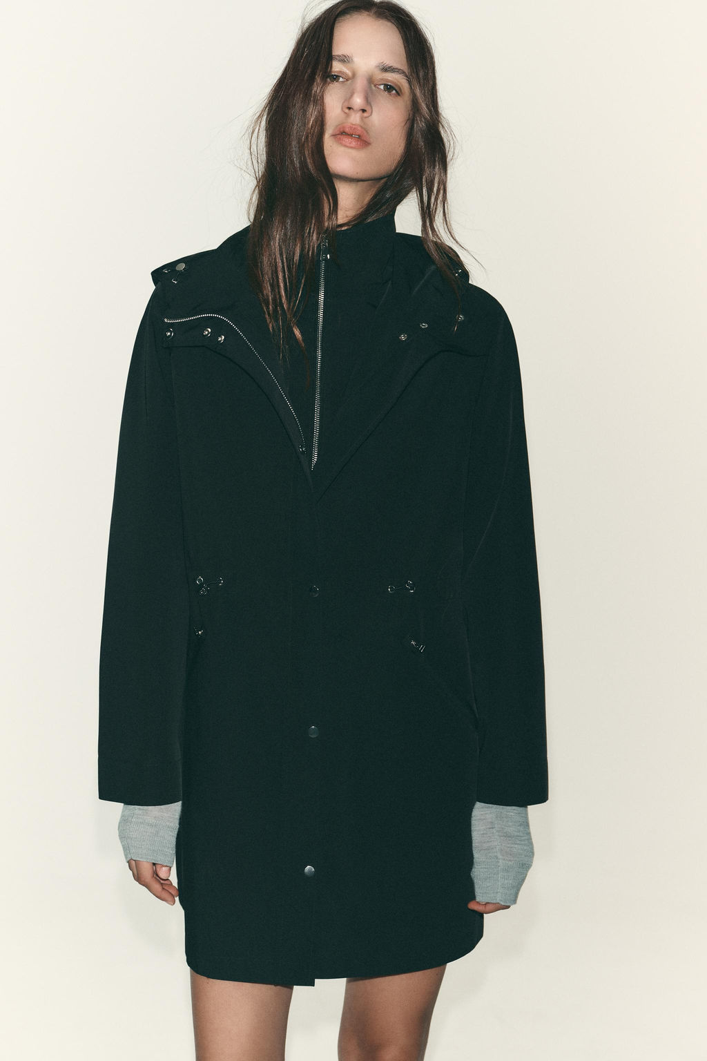 ADJUSTABLE WAIST HOODED JACKET - Zara фото 2