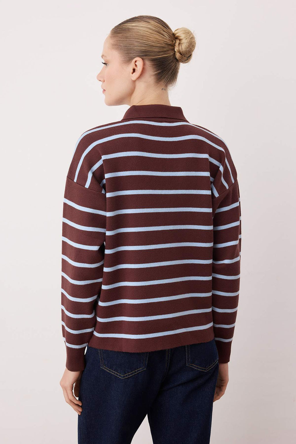 Wardrobe Essentials Lacivert Premium/Ozel Iplik Polo Yaka Triko Kazak | TWOAW26KZ00060 - Trendyolmilla фото 23