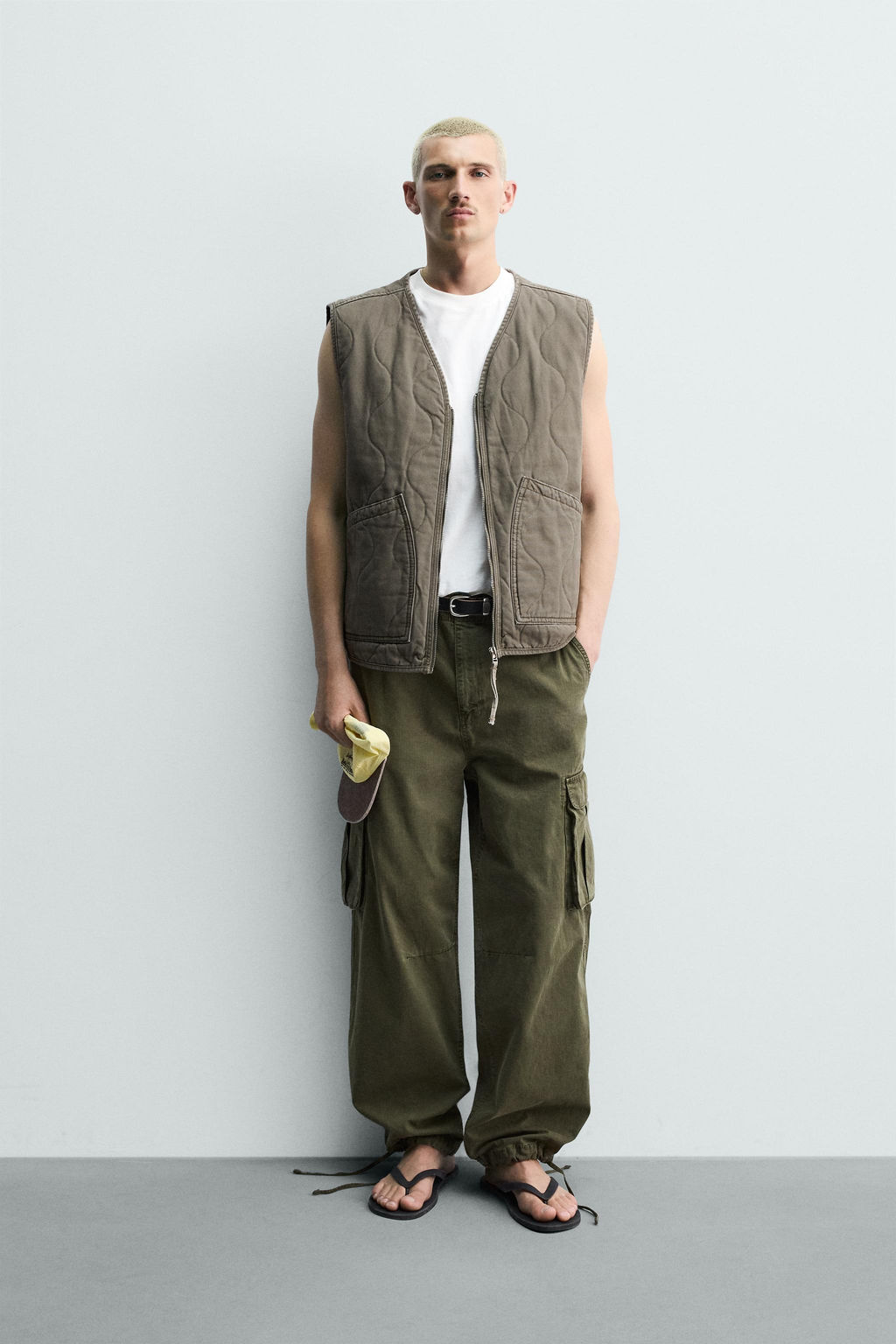 CHALECO LAVADO PESPUNTES / Khaki